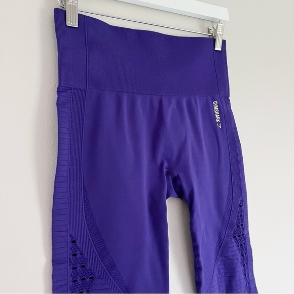 Gymshark Energy Seamless Full Length Leggings Purple Women’s‎ Size Small - Picture 3 of 9